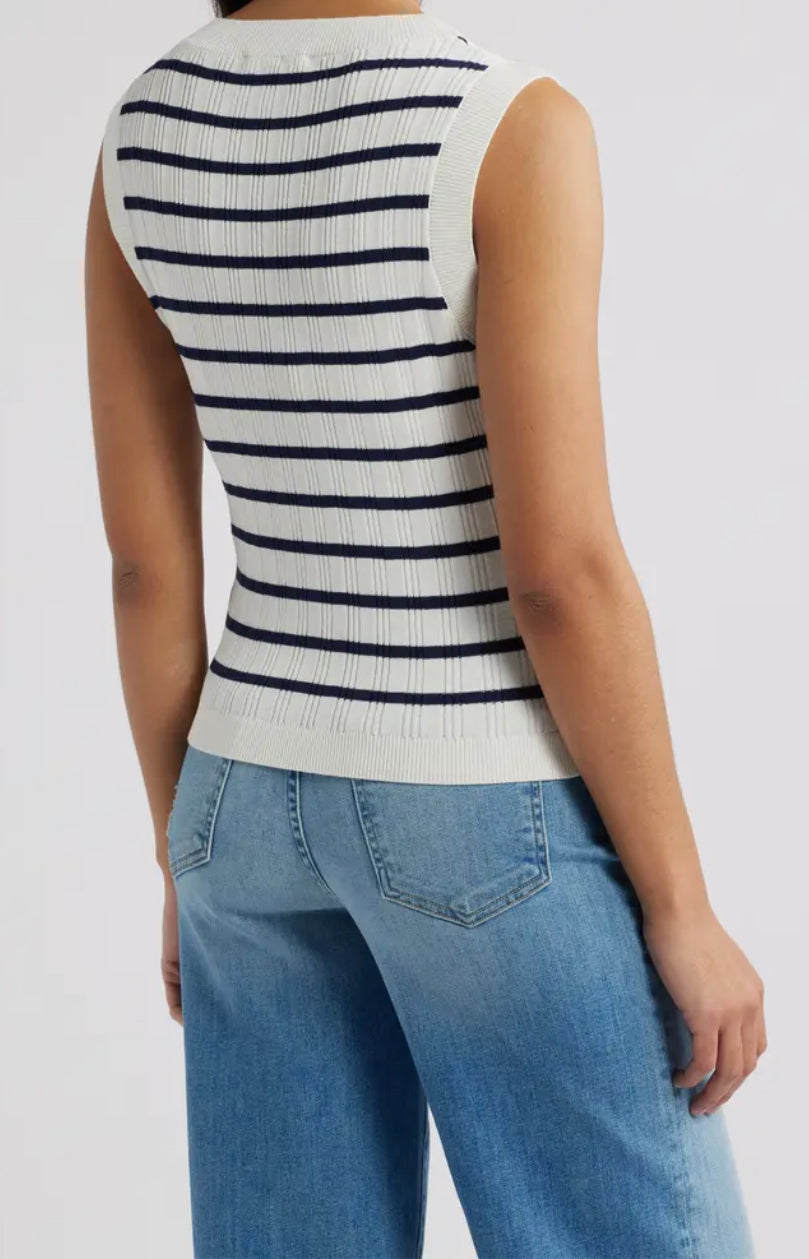 Madison striped vest