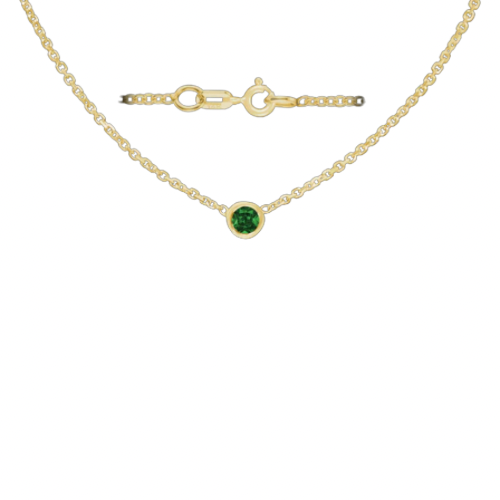 
                  
                    Birthstone 14kt gold cable necklace
                  
                