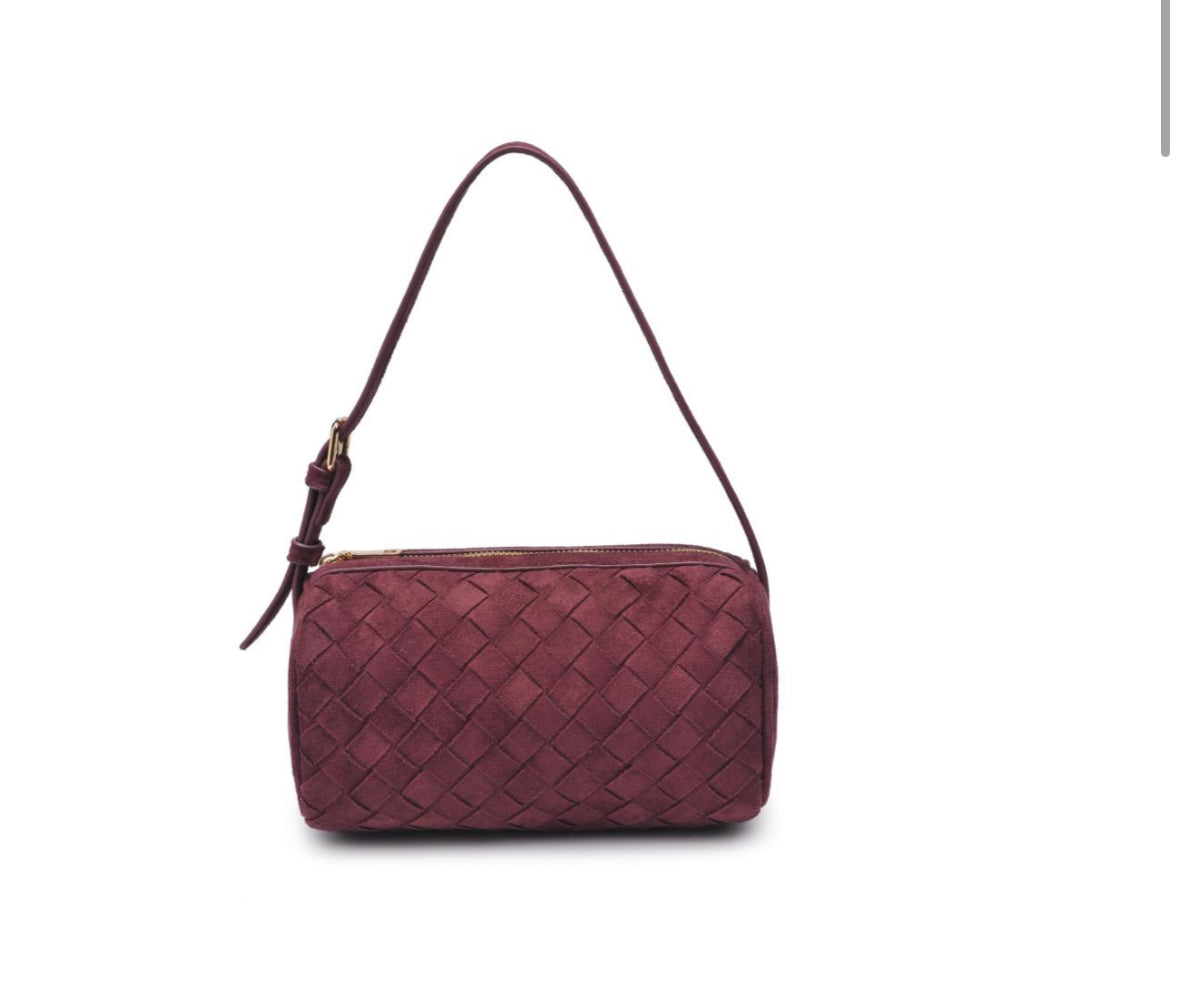 Rose mini faux suede bag