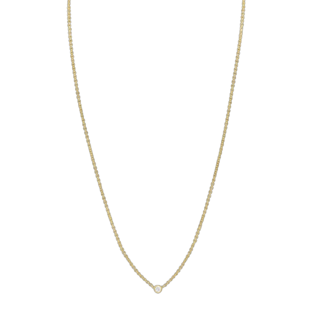 
                  
                    Birthstone 14kt gold cable necklace
                  
                