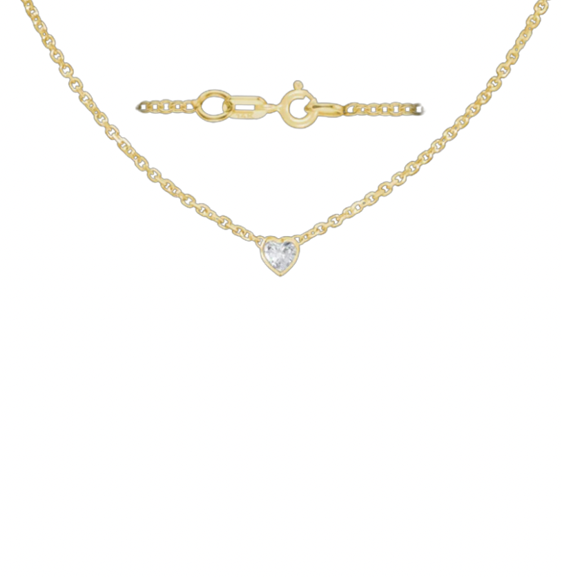 Heart shaped diamond necklace