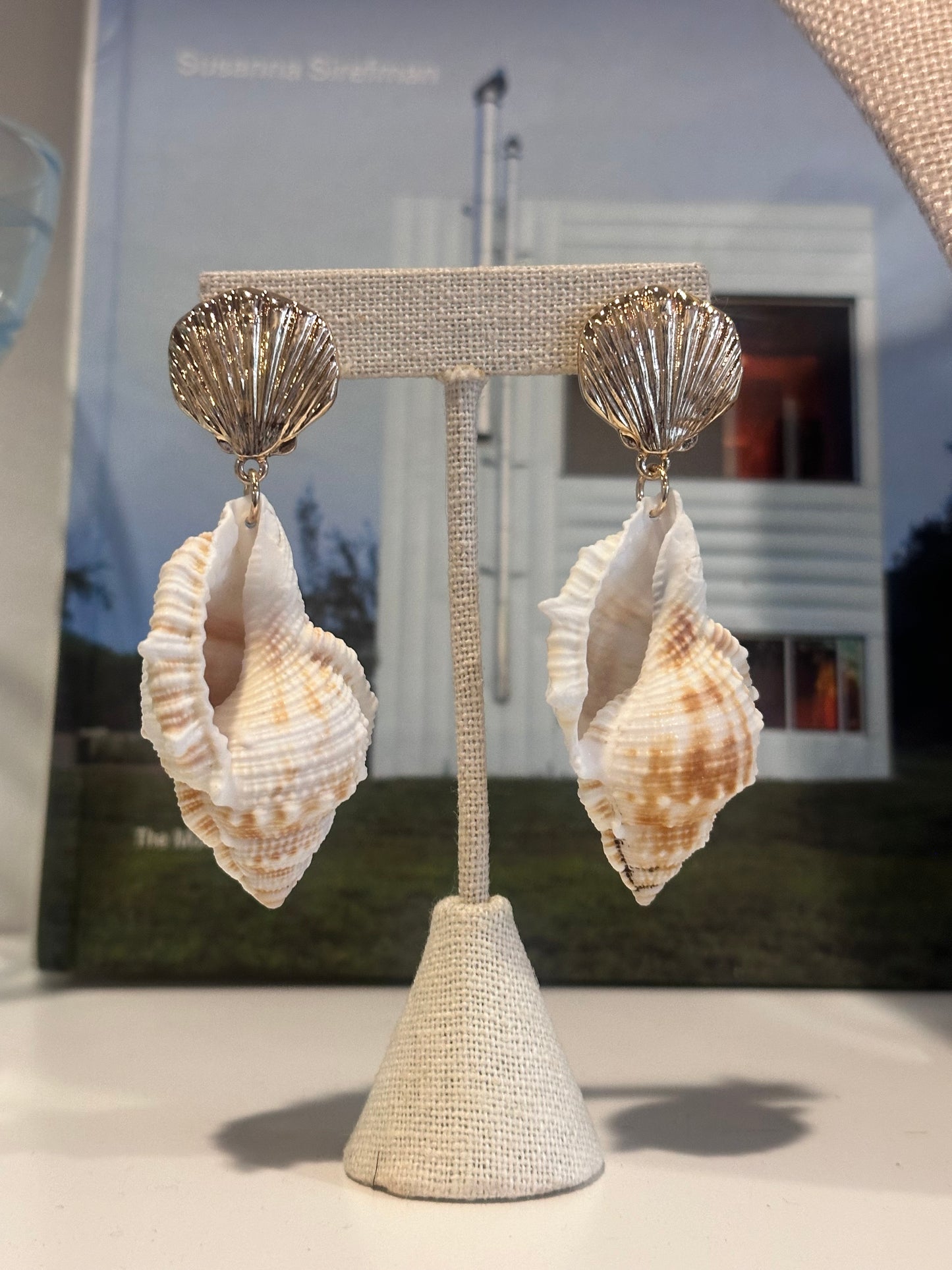 Organic shell earrings