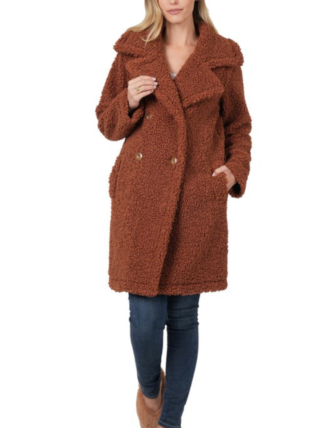 Velvet on sale teddy coat