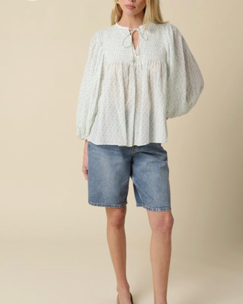 Sage Meadow Smocked Blouse