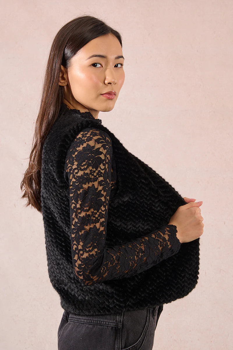 winter cropped vest