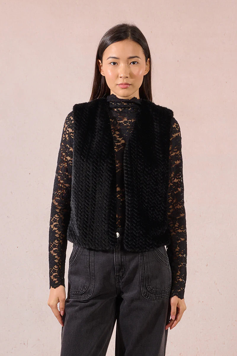 winter cropped vest