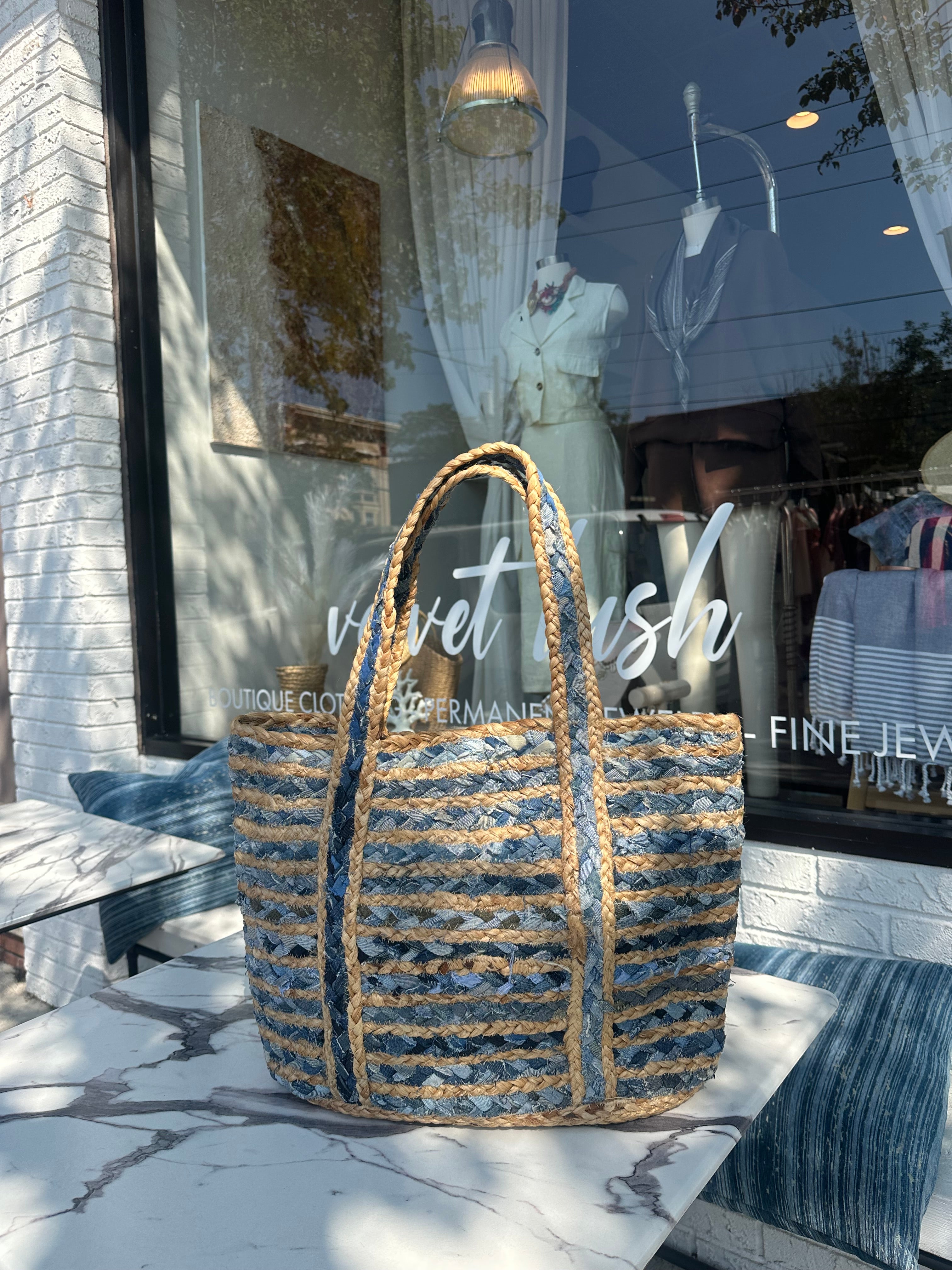 Harbor Denim Woven Tote