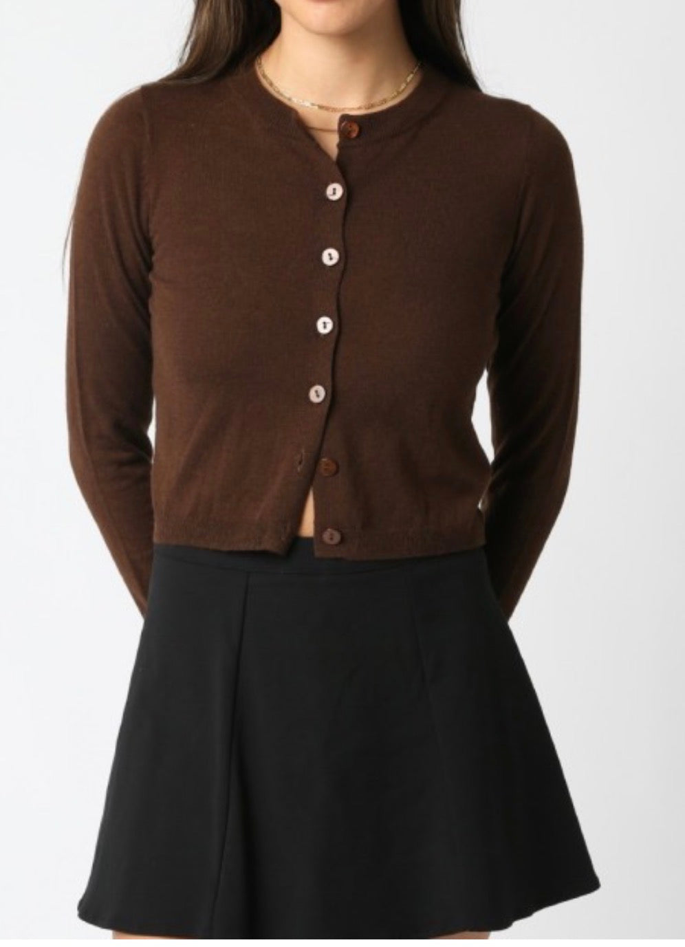 The Essential Chocolate Cardigan