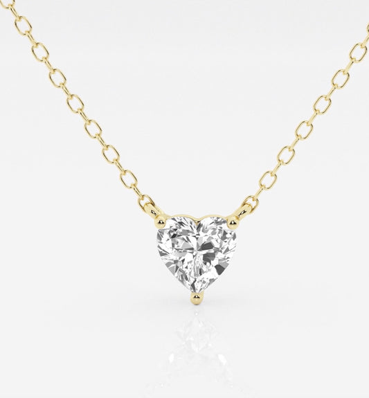 Heart shaped diamond necklace