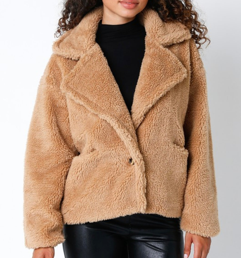 Cropped Sherpa teddy