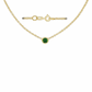 Birthstone 14kt gold cable necklace