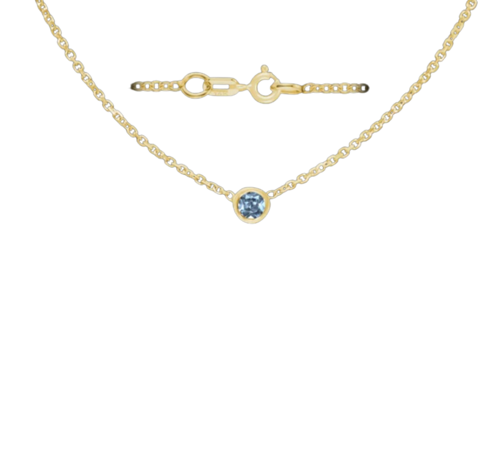 
                  
                    Birthstone 14kt gold cable necklace
                  
                