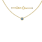 Birthstone 14kt gold cable necklace