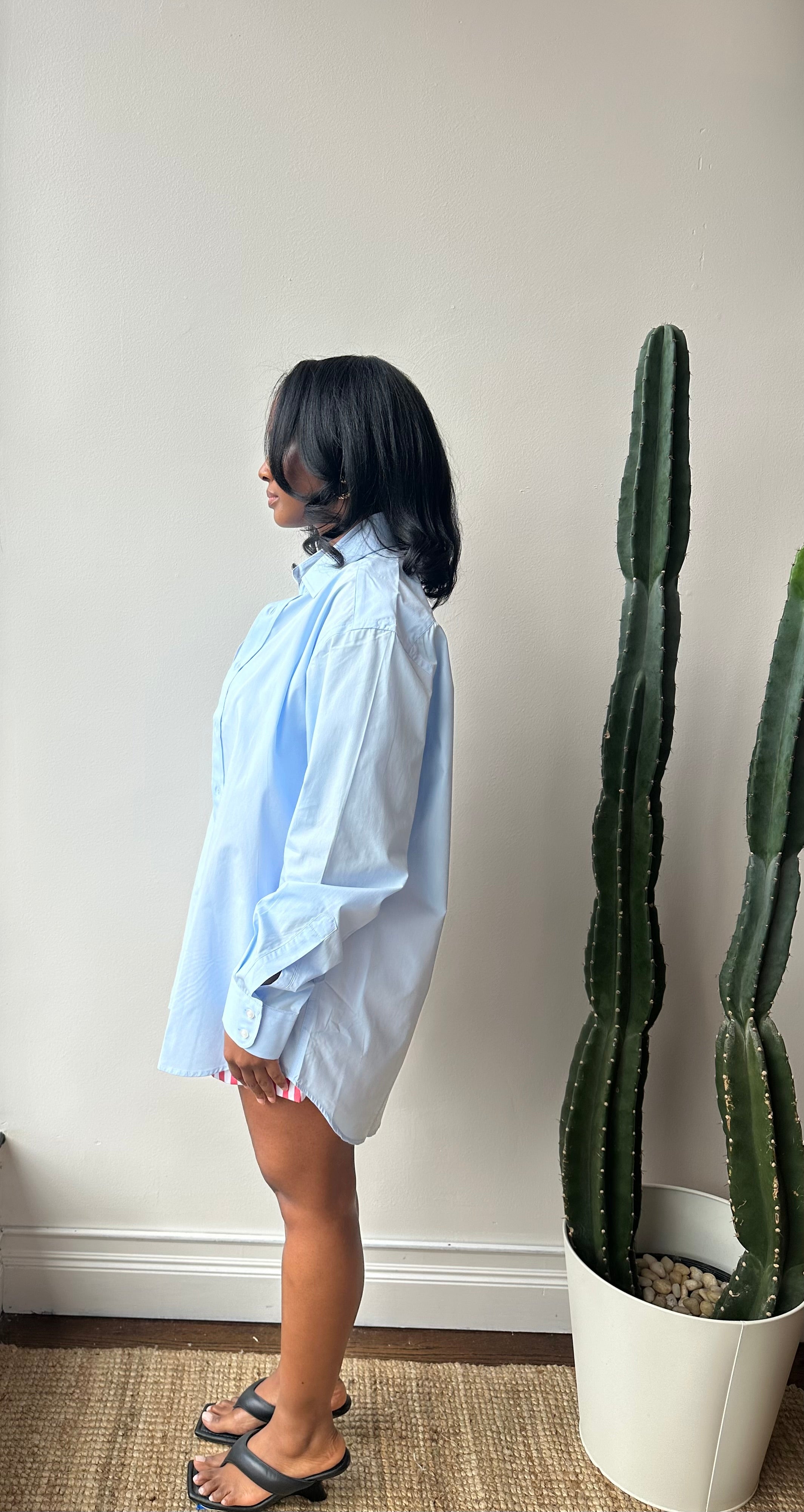 Ocean blue button down