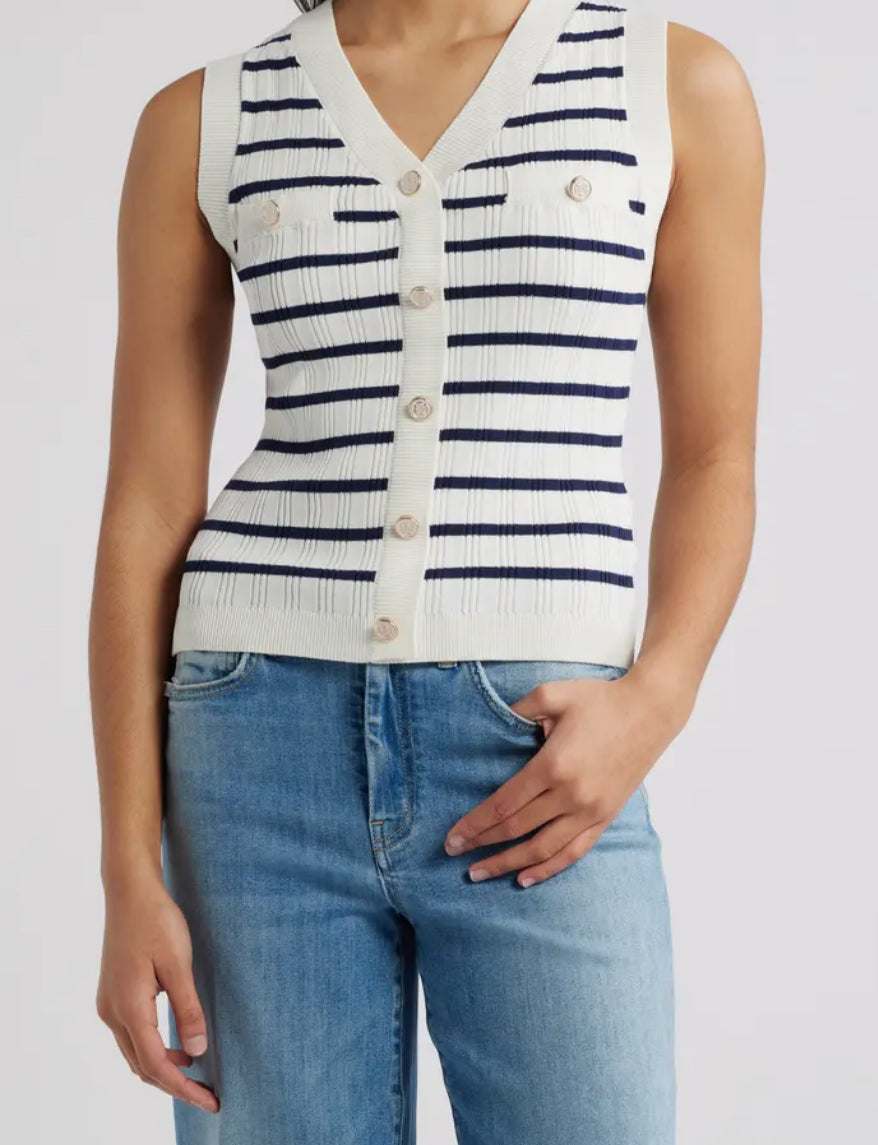 Madison striped vest