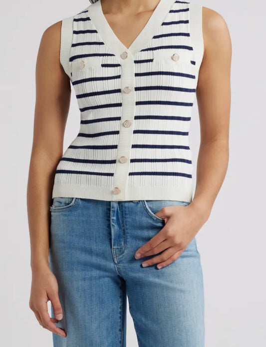 Madison striped vest