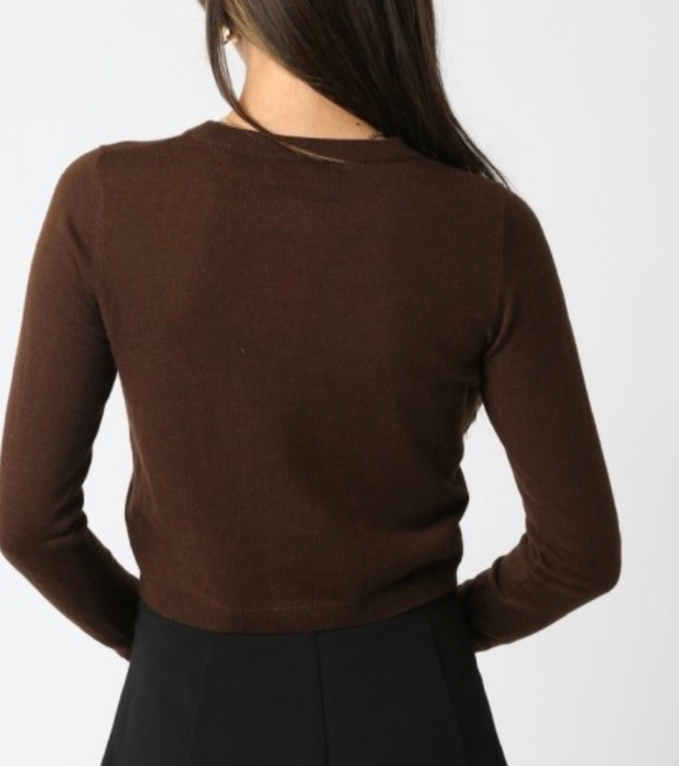 The Essential Chocolate Cardigan