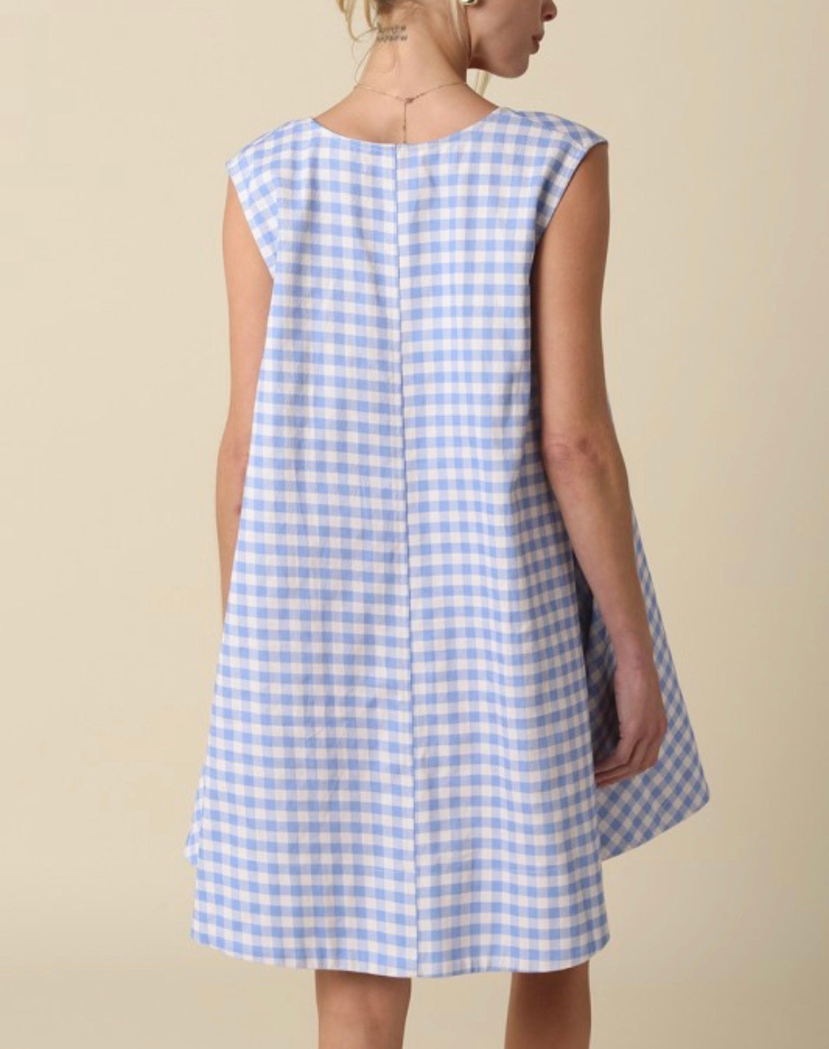 Hamptons Picnic Dress (Blue Gingham)