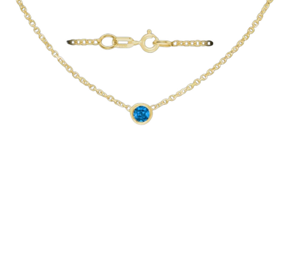 
                  
                    Birthstone 14kt gold cable necklace
                  
                