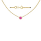 Birthstone 14kt gold cable necklace