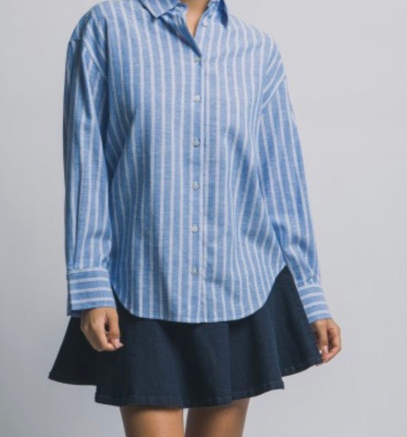 Coral button down