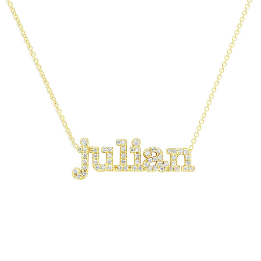 Personalized Diamond Name Necklace