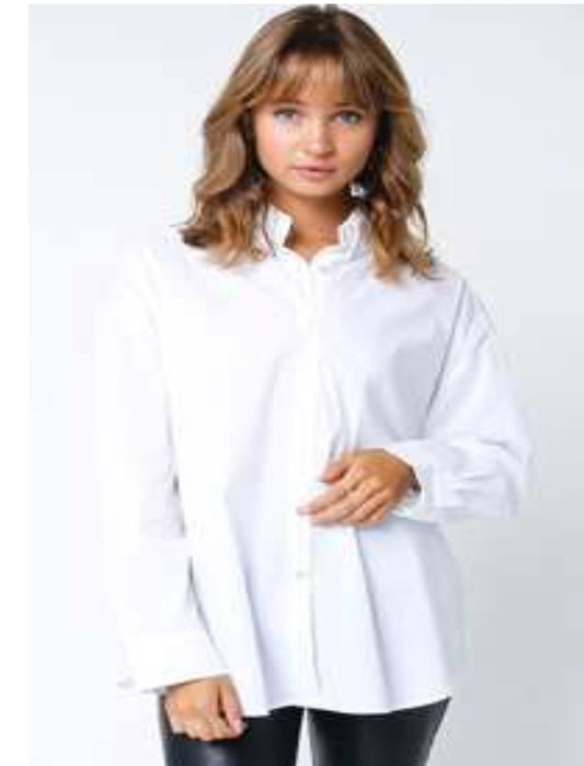 Simple white button up