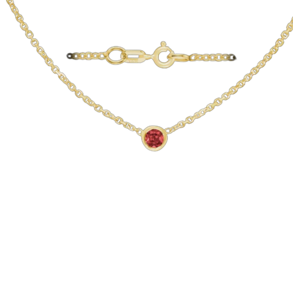 
                  
                    Birthstone 14kt gold cable necklace
                  
                