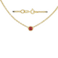 Birthstone 14kt gold cable necklace