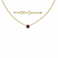 Birthstone 14kt gold cable necklace