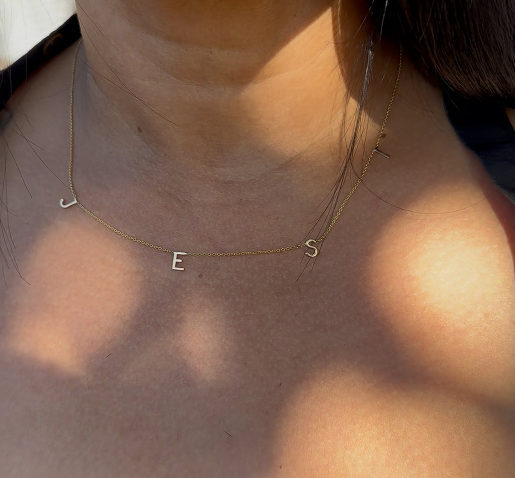 Custom Hanging Letter Necklace