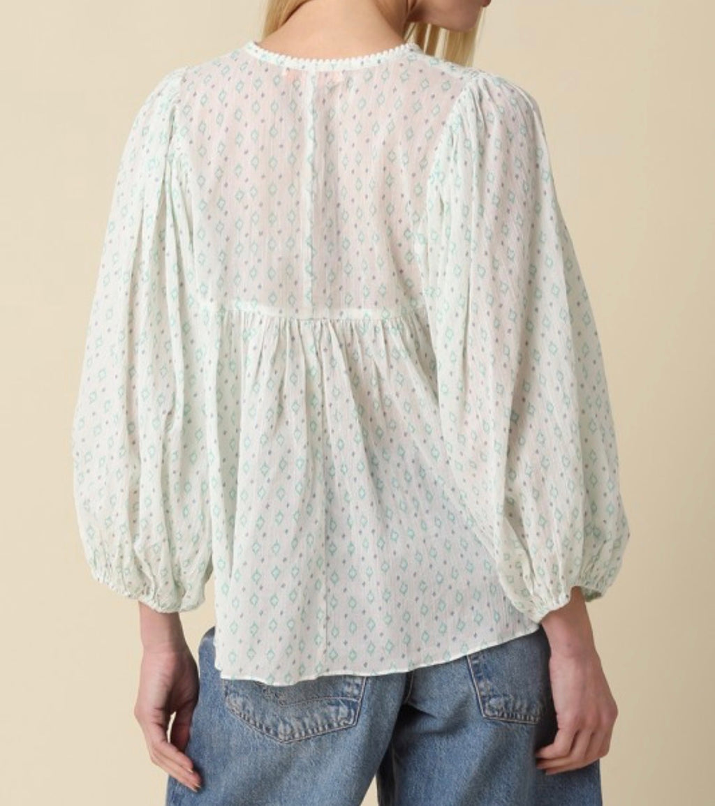 Sage Meadow Smocked Blouse