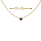 Birthstone 14kt gold cable necklace