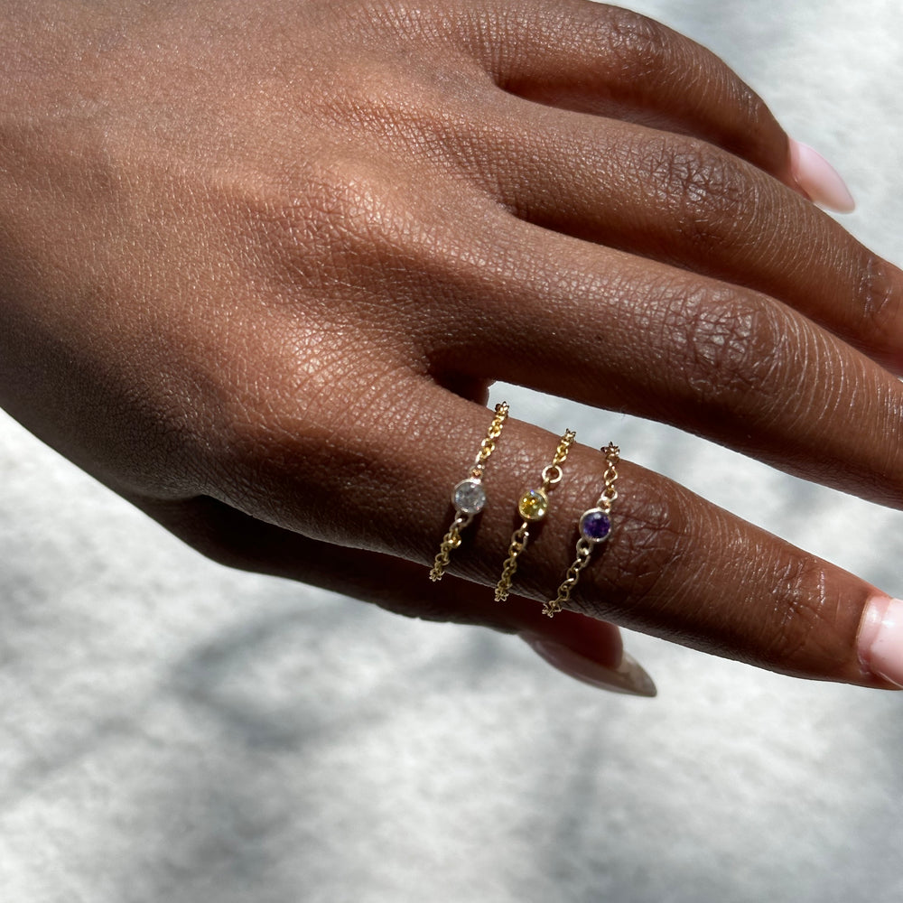 
                  
                    14kt Gold Chain ring
                  
                