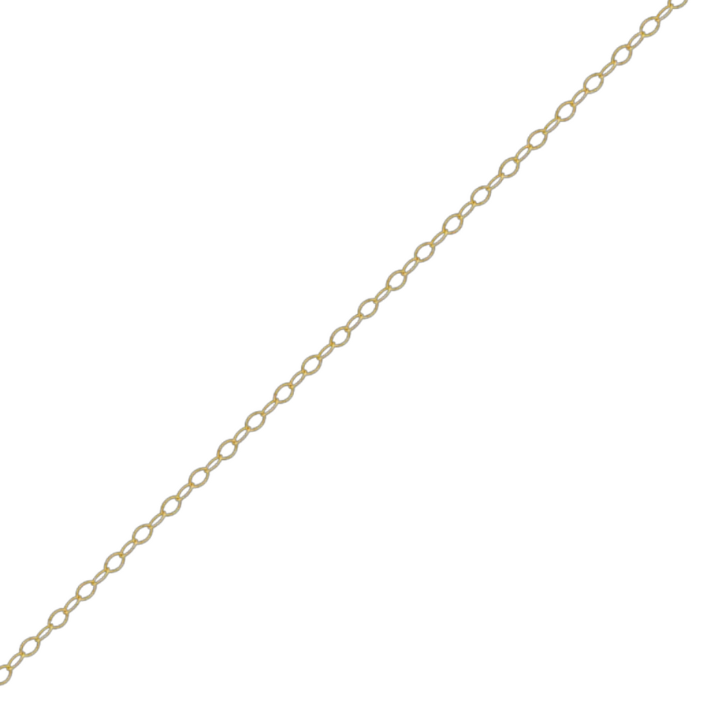 14 kt gold cable forever chain