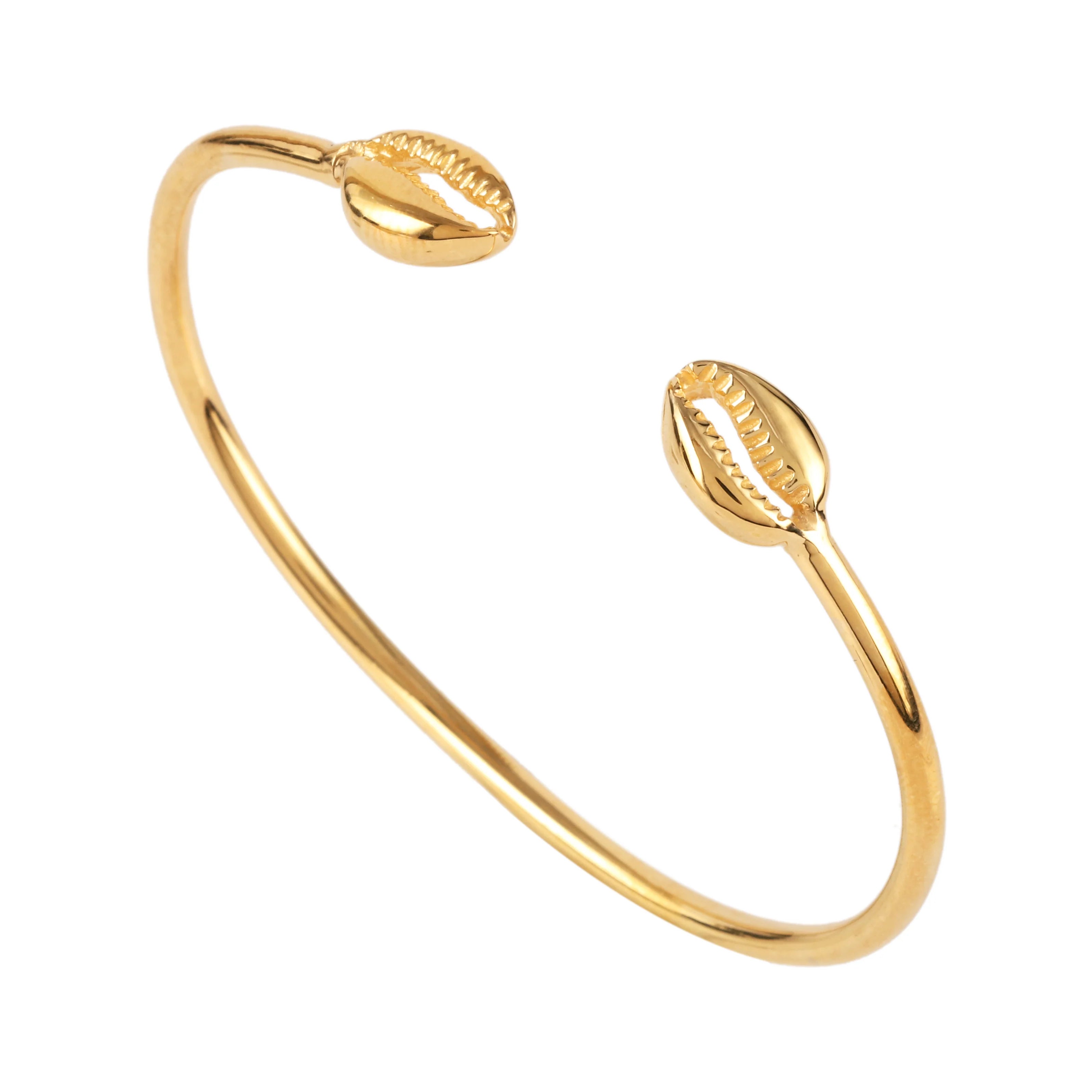Cowrie Bangle Gold Plated