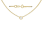 Birthstone 14kt gold cable necklace