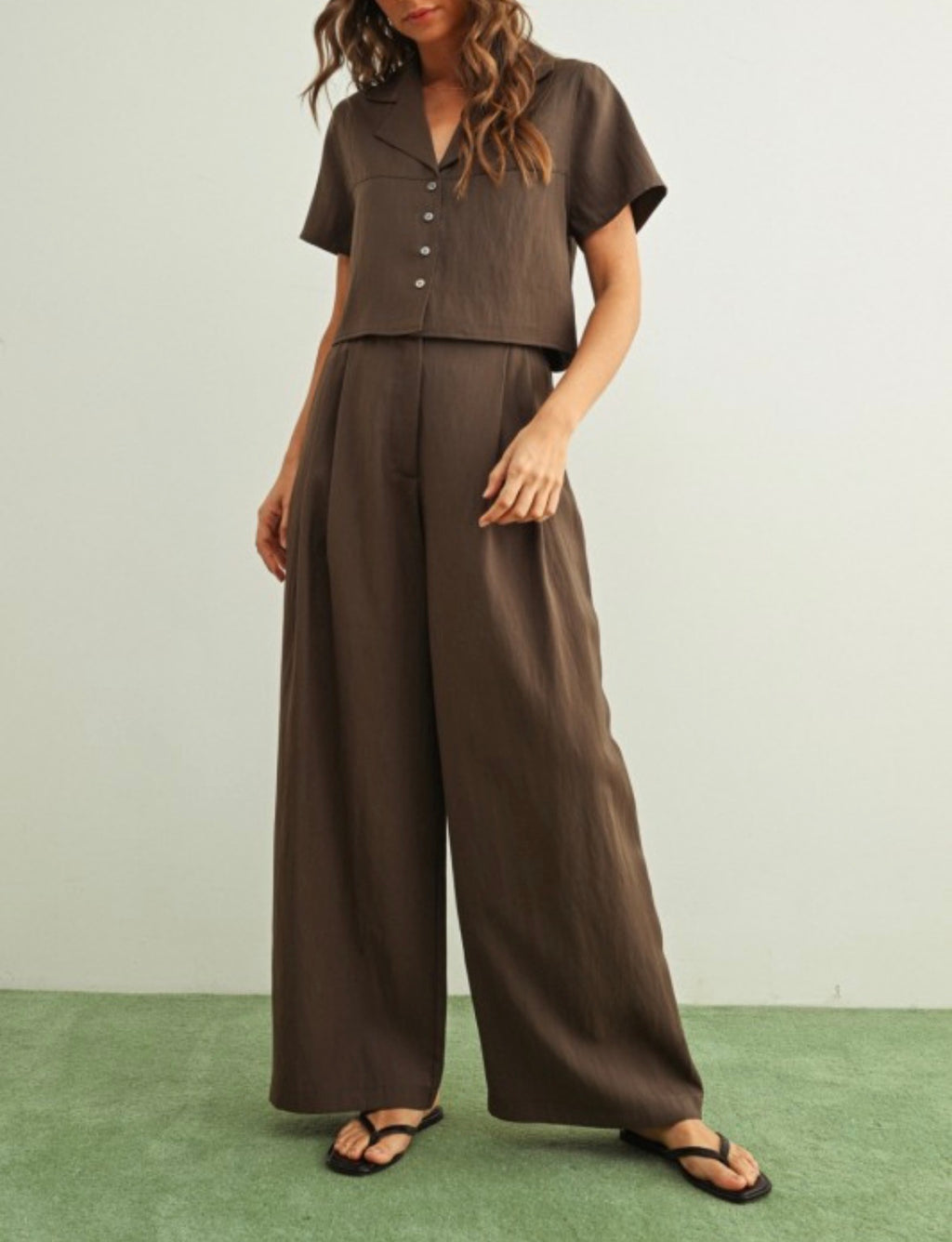 Espresso Sunset Crop blouse