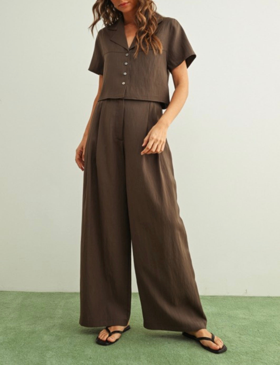 Espresso Sunset Crop blouse