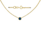 Birthstone 14kt gold cable necklace