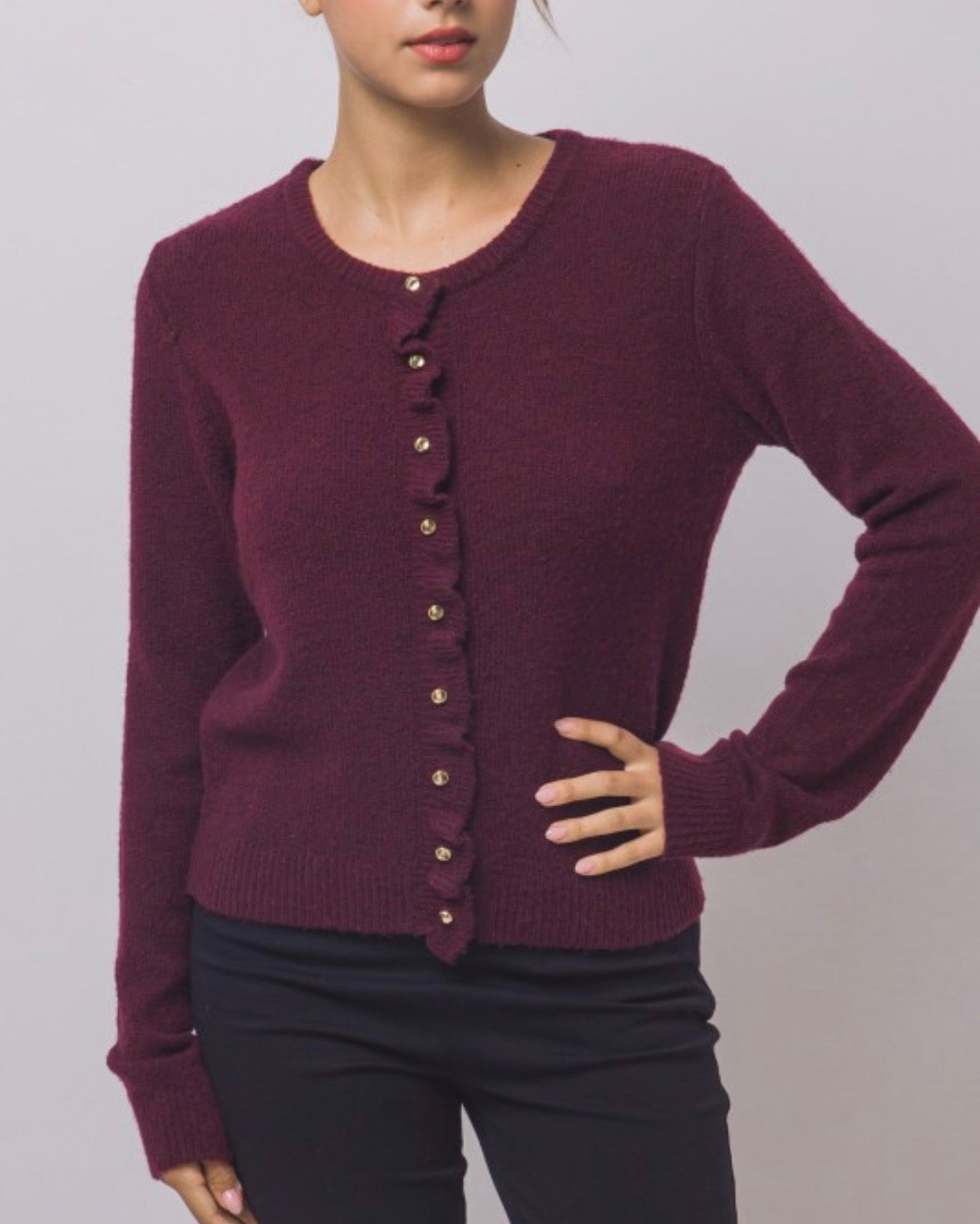 The Juliette Ruffle Cardigan