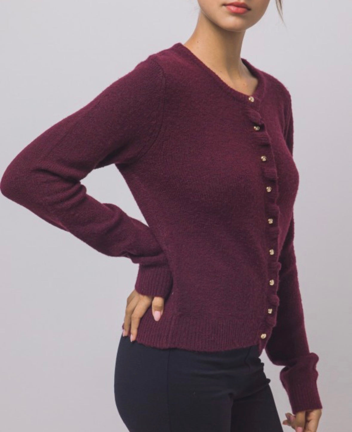 The Juliette Ruffle Cardigan
