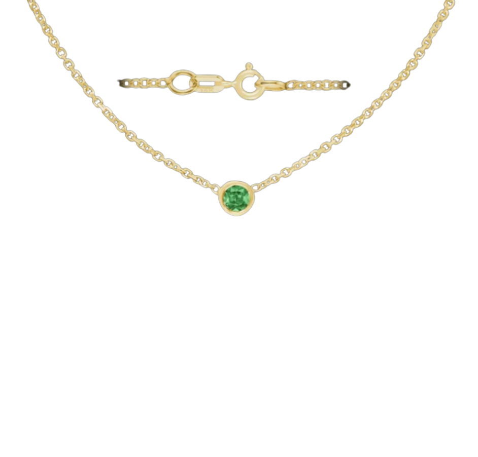 
                  
                    Birthstone 14kt gold cable necklace
                  
                