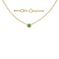 Birthstone 14kt gold cable necklace