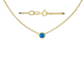 Birthstone 14kt gold cable necklace