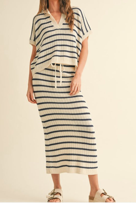 Misa striped skirt