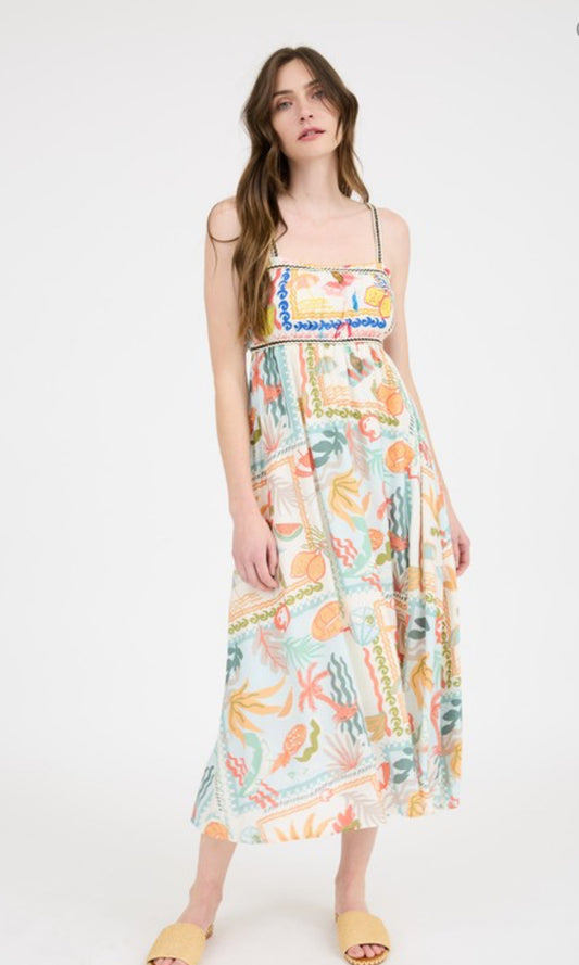 Farm stand summer print dress