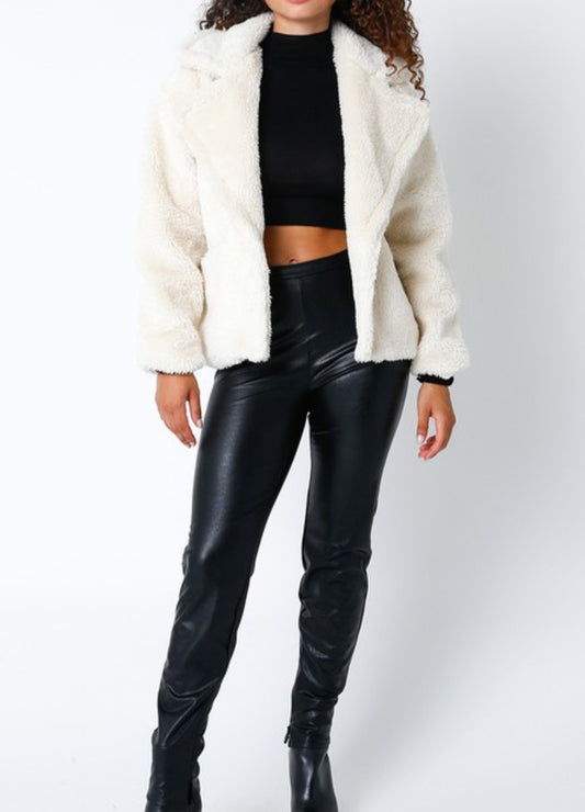 Cropped Sherpa teddy