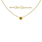 Birthstone 14kt gold cable necklace