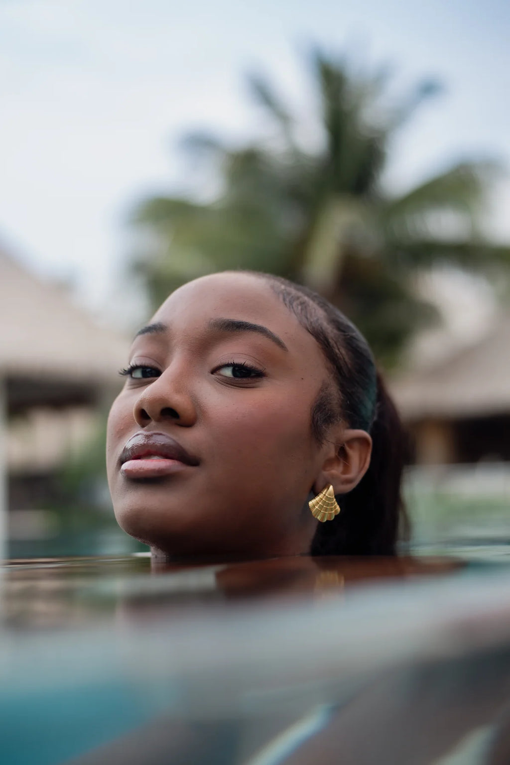 Mini Coastal Curve Shell Earrings by Jam & Rico